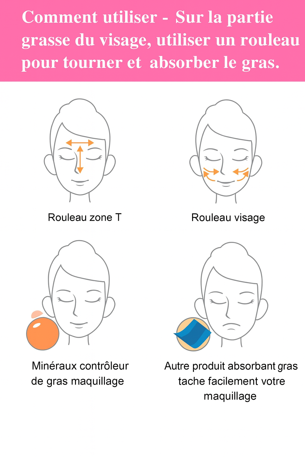 Rouleau Absorbant de Sébum – Pierre Volcanique Naturelle
