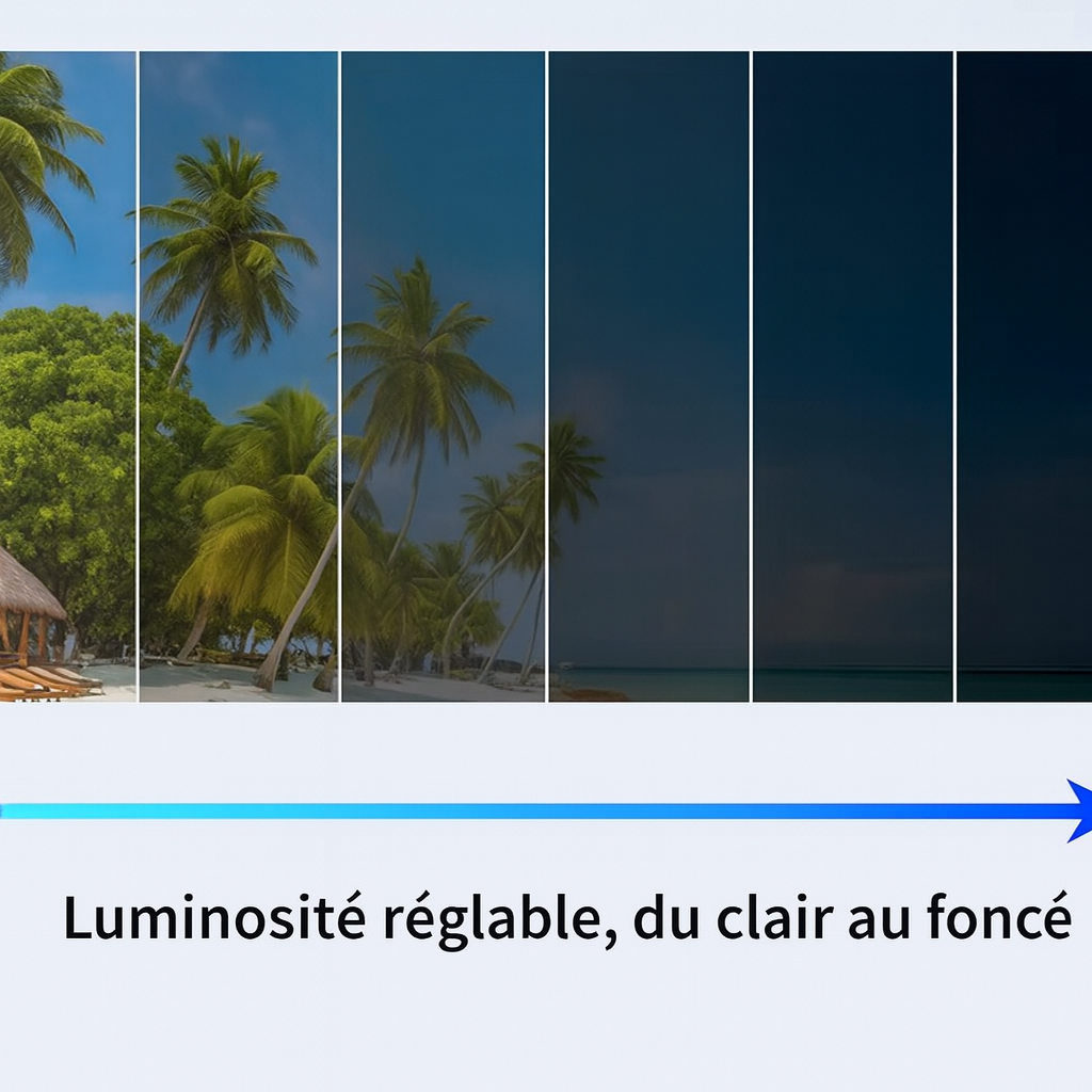 Lunettes de soleil intelligentes avec luminosité réglable