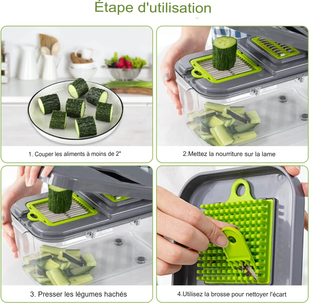 🥗 Coupe-Légumes Multifonction 22-en-1 – Votre Assistant de Cuisine Ultime
