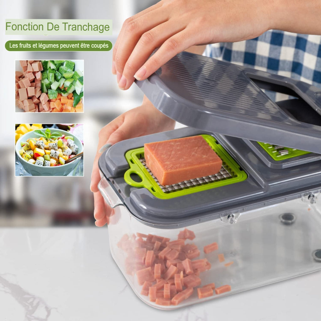 🥗 Coupe-Légumes Multifonction 22-en-1 – Votre Assistant de Cuisine Ultime