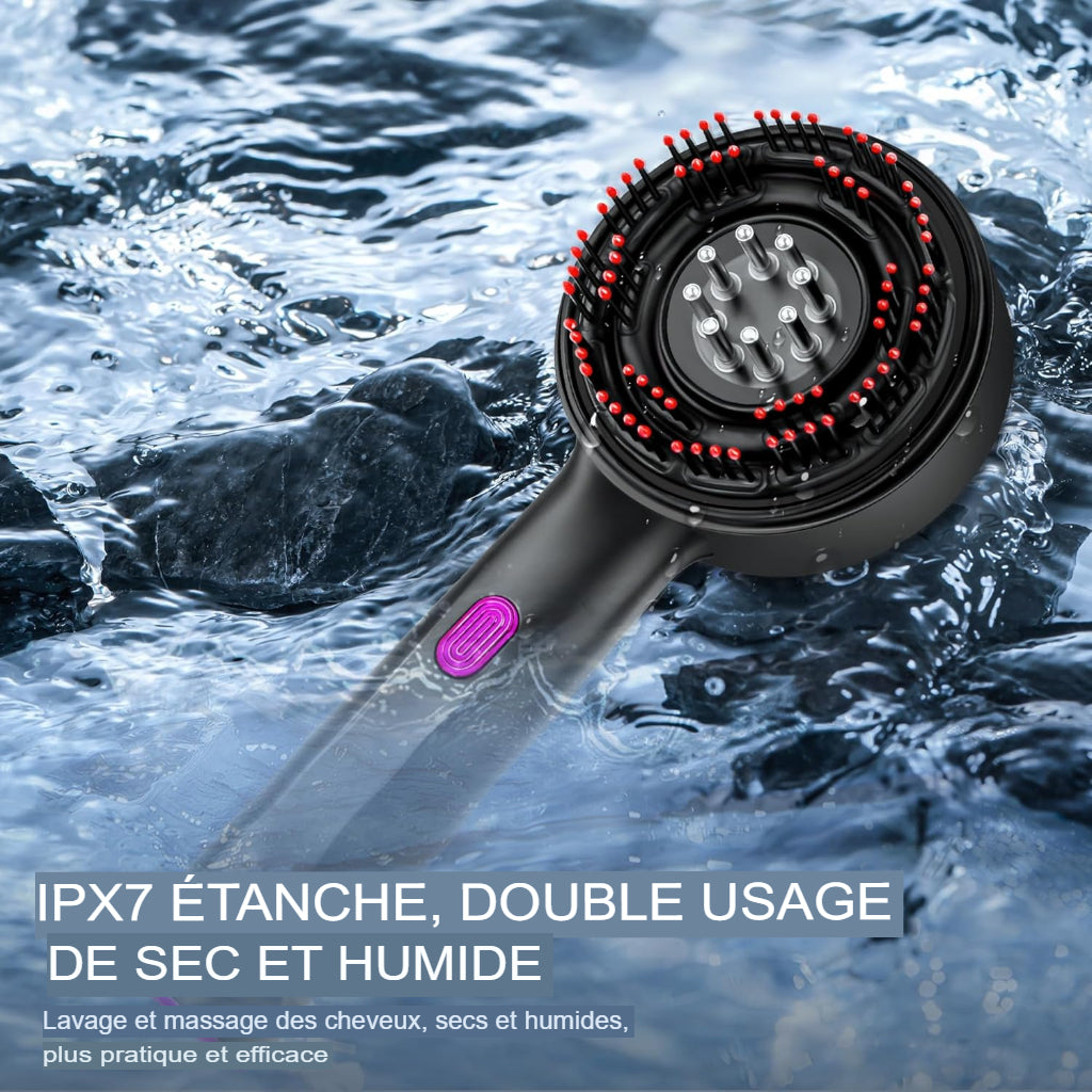 Brosse de thérapie capillaire– Lumière rouge anti-chute & stimulateur de repousse