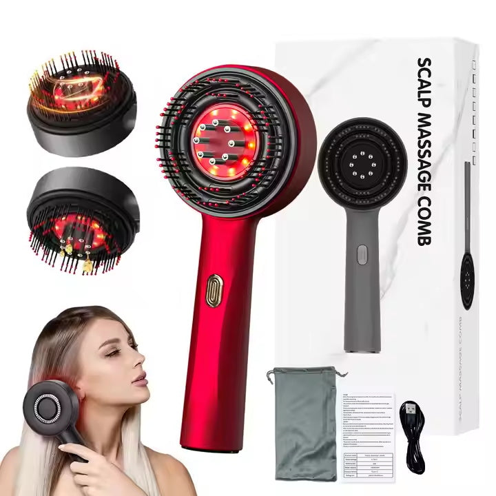 Brosse de thérapie capillaire– Lumière rouge anti-chute & stimulateur de repousse