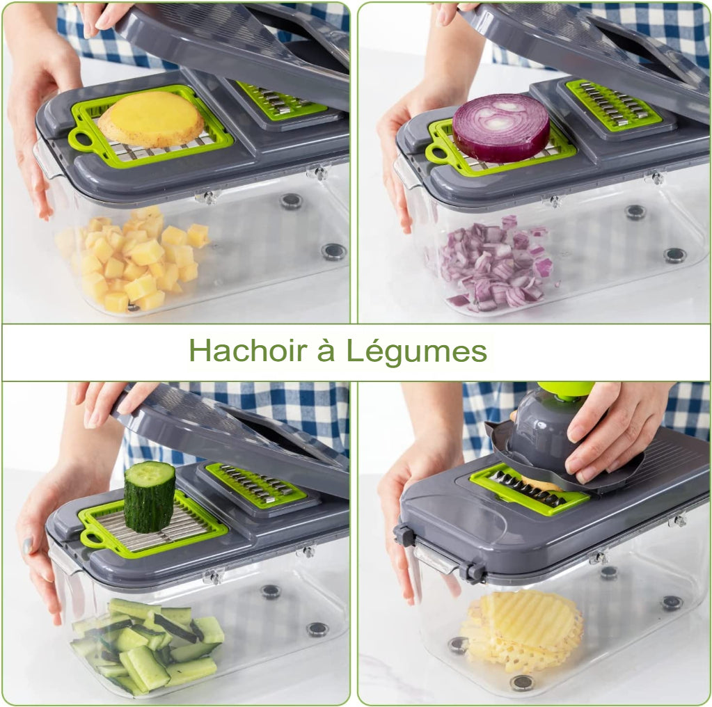 🥗 Coupe-Légumes Multifonction 22-en-1 – Votre Assistant de Cuisine Ultime