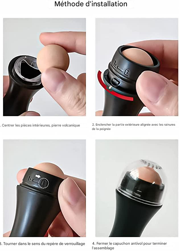 Rouleau Absorbant de Sébum – Pierre Volcanique Naturelle